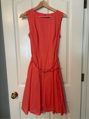 Tommy Hilfiger Coral Sleeveless Fit-and-Flare Dress